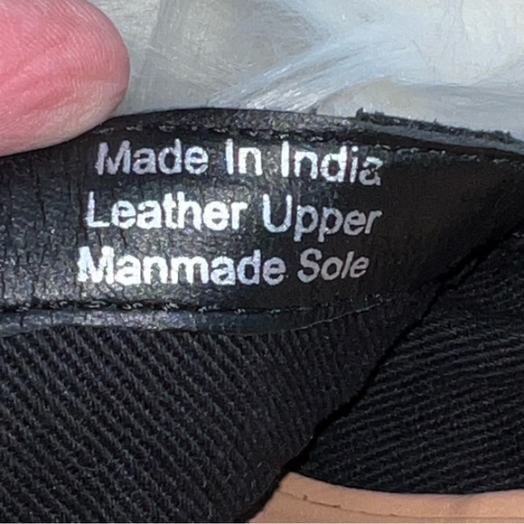 Journee Leather Huntly Black Bootie slides W/ Blocked Heels Sz 9 - Picture 11 of 12